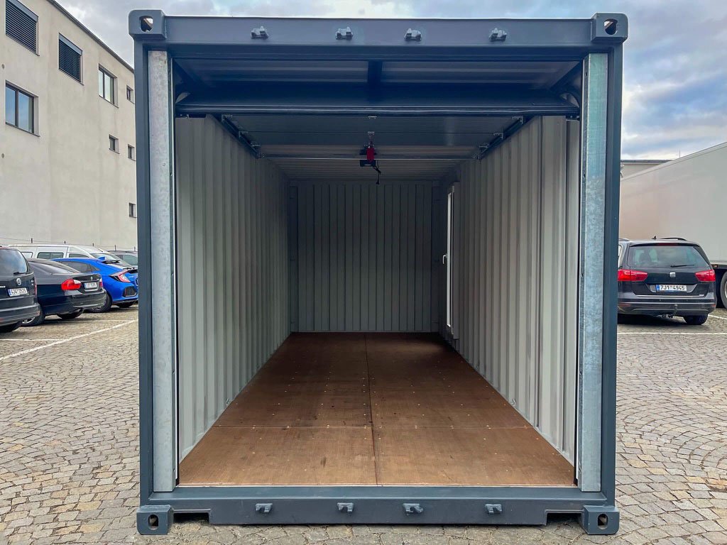 20 Fuß Garagencontainer (Sektionaltor) – Ansicht 2