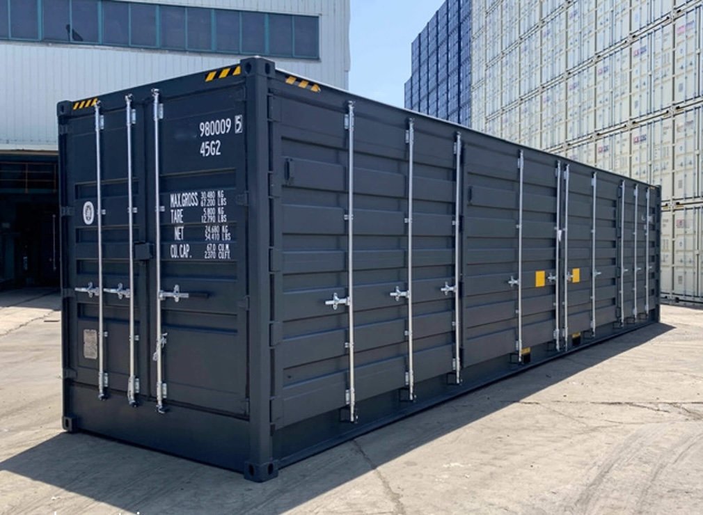 40 Fuß High Cube Container mit offener Seite